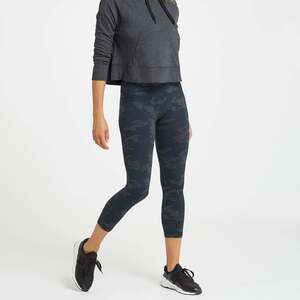 NWT SPANX Look at Me Now Seamless Cropped Legging Sz M black camo